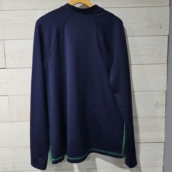 Notre Dame Under Armour FULL Zipper Jacket SZ LARGE WOMENS Green/Blue - Picture 3 of 8